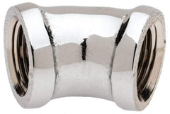 Merit Brass - Class 125, 1/2" Internal Pipe, Red Brass & Chrome 45° Street Elbow - FNPT x FNPT - Eagle Tool & Supply