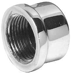 Merit Brass - Class 125, 1/2" Internal Pipe, Red Brass & Chrome End Cap - FNPT - Eagle Tool & Supply
