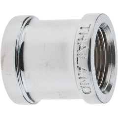 Merit Brass - Class 125, 3/4" Internal Pipe, Red Brass & Chrome Coupling - FNPT x FNPT - Eagle Tool & Supply