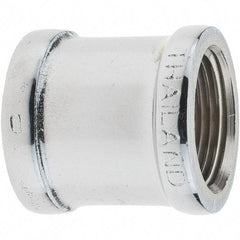 Merit Brass - Class 125, 1" Internal Pipe, Red Brass & Chrome Coupling - FNPT x FNPT - Eagle Tool & Supply