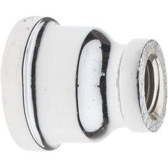 Merit Brass - Class 125, 1/2 x 1/4" Internal Pipe, Red Brass & Chrome Reducing Coupling - FNPT x FNPT - Eagle Tool & Supply