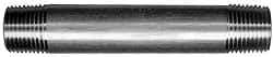 Value Collection - Schedule 80, 1/2" Pipe x 24" Long, Grade 316 Stainless Steel Pipe Nipple - Seamless & Threaded - Eagle Tool & Supply