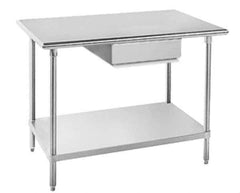 Eagle MHC - 72" Wide x 24" Deep x 35-1/2" High, Stainless Steel Work Table - Bull Nose Edge, Fixed Legs - Eagle Tool & Supply