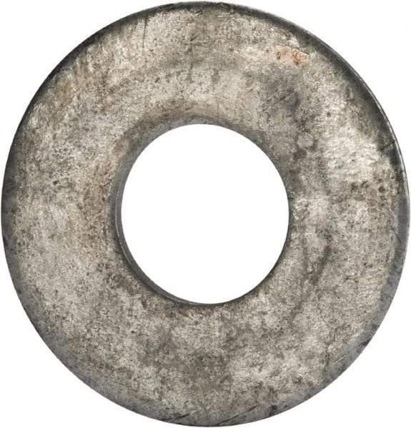 Value Collection - 7/8" Screw, Grade 2 Steel USS Flat Washer - 0.931" ID x 2.28" OD, 0.192" Thick, Galvanized Finish - Eagle Tool & Supply