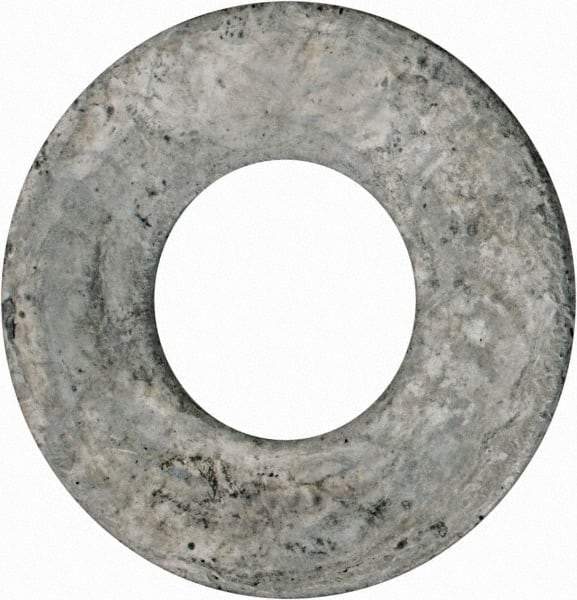 Value Collection - 1-1/8" Screw, Grade 2 Steel USS Flat Washer - 1.243" ID x 2.78" OD, 0.192" Thick, Galvanized Finish - Eagle Tool & Supply