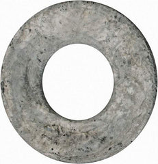 Value Collection - 1-1/8" Screw, Grade 2 Steel USS Flat Washer - 1.243" ID x 2.78" OD, 0.192" Thick, Galvanized Finish - Eagle Tool & Supply