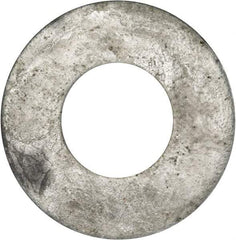 Value Collection - 1-1/4" Screw, Grade 2 Steel USS Flat Washer - 1.368" ID x 3.03" OD, 0.192" Thick, Galvanized Finish - Eagle Tool & Supply