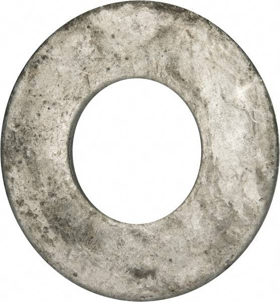 Value Collection - 1-3/4" Screw, Grade 2 Steel USS Flat Washer - 1.865" ID x 4.045" OD, 0.213" Thick, Galvanized Finish - Eagle Tool & Supply