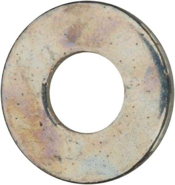 Value Collection - #2 Screw, Grade 2 Steel SAE Flat Washer - 3/32" ID x 7/32" OD, 0.021" Thick, Zinc-Plated Finish - Eagle Tool & Supply