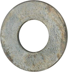 Value Collection - #3 Screw, Grade 2 Steel SAE Flat Washer - 7/64" ID x 1/4" OD, 0.035" Thick, Zinc-Plated Finish - Eagle Tool & Supply