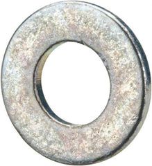 Value Collection - #5 Screw, Grade 2 Steel SAE Flat Washer - 9/64" ID x 9/32" OD, 0.03" Thick, Zinc-Plated Finish - Eagle Tool & Supply