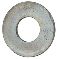 Value Collection - #3 Screw, Grade 2 Steel SAE Flat Washer - 7/64" ID x 1/4" OD, 0.035" Thick, Zinc-Plated Finish - Eagle Tool & Supply