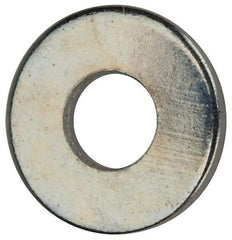 Value Collection - #4 Screw, Grade 2 Steel SAE Flat Washer - 1/8" ID x 5/16" OD, 0.04" Thick, Zinc-Plated Finish - Eagle Tool & Supply
