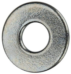 Value Collection - #6 Screw, Grade 2 Steel SAE Flat Washer - 5/32" ID x 3/8" OD, 0.065" Thick, Zinc-Plated Finish - Eagle Tool & Supply