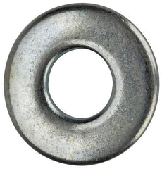 Value Collection - #8 Screw, Grade 2 Steel SAE Flat Washer - 3/16" ID x 7/16" OD, 0.065" Thick, Zinc-Plated Finish - Eagle Tool & Supply