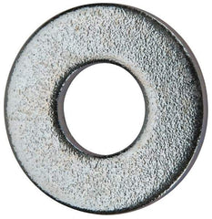 Value Collection - #10 Screw, Grade 2 Steel SAE Flat Washer - 7/32" ID x 1/2" OD, 0.065" Thick, Zinc-Plated Finish - Eagle Tool & Supply