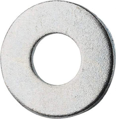 Value Collection - #12 Screw, Grade 2 Steel SAE Flat Washer - 1/4" ID x 9/16" OD, 0.08" Thick, Zinc-Plated Finish - Eagle Tool & Supply