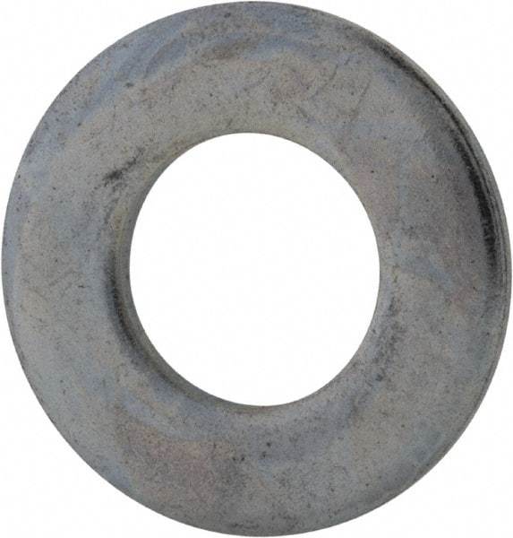 Value Collection - 7/16" Screw, Grade 2 Steel SAE Flat Washer - 15/32" ID x 59/64" OD, 0.08" Thick, Zinc-Plated Finish - Eagle Tool & Supply