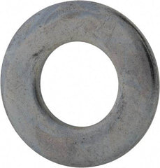 Value Collection - 7/16" Screw, Grade 2 Steel SAE Flat Washer - 15/32" ID x 59/64" OD, 0.08" Thick, Zinc-Plated Finish - Eagle Tool & Supply