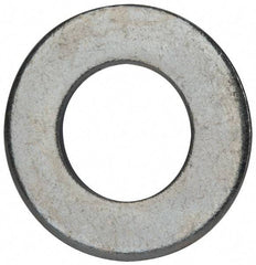 Value Collection - 1" Screw, Grade 2 Steel SAE Flat Washer - 1-1/16" ID x 2" OD, 0.16" Thick, Zinc-Plated Finish - Eagle Tool & Supply