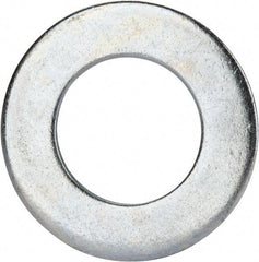 Value Collection - 1-1/8" Screw, Grade 2 Steel SAE Flat Washer - 1-3/16" ID x 2-1/4" OD, 0.16" Thick, Zinc-Plated Finish - Eagle Tool & Supply