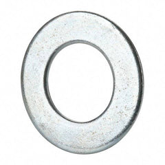 Value Collection - 1-3/8" Screw, Grade 2 Steel SAE Flat Washer - 1-7/16" ID x 2-3/4" OD, 0.213" Thick, Zinc-Plated Finish - Eagle Tool & Supply