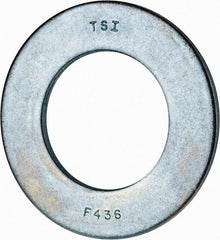 Value Collection - 2" Screw, Grade 2 Steel SAE Flat Washer - 2-1/8" ID x 3-3/4" OD, 0.201" Thick, Zinc-Plated Finish - Eagle Tool & Supply