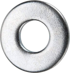 Value Collection - #10 Screw, Grade 2 Steel USS Flat Washer - 0.245" ID x 0.577" OD, 0.065" Thick, Zinc-Plated Finish - Eagle Tool & Supply