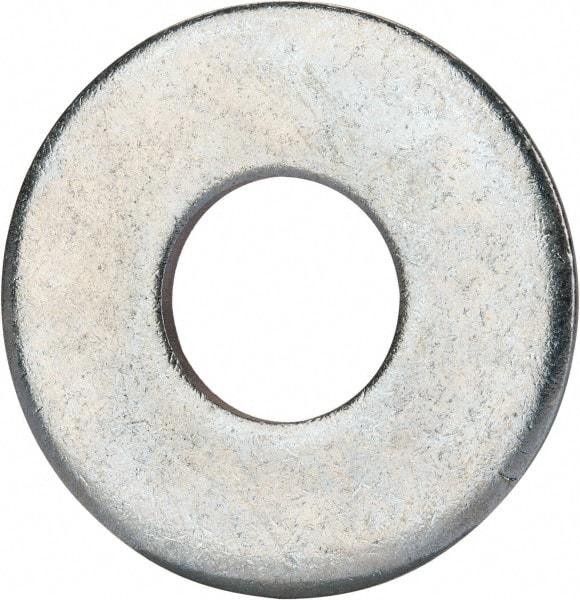 Value Collection - 3/4" Screw, Grade 2 Steel USS Flat Washer - 0.805" ID x 2.03" OD, 0.177" Thick, Zinc-Plated Finish - Eagle Tool & Supply