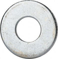 Value Collection - 1" Screw, Grade 2 Steel USS Flat Washer - 1.055" ID x 2.53" OD, 0.192" Thick, Zinc-Plated Finish - Eagle Tool & Supply