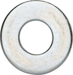Value Collection - 1-1/8" Screw, Grade 2 Steel USS Flat Washer - 1.243" ID x 2.78" OD, 0.192" Thick, Zinc-Plated Finish - Eagle Tool & Supply