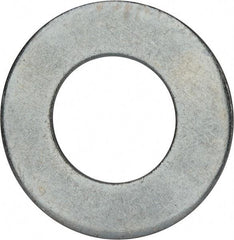 Value Collection - 2-1/2" Screw, Grade 2 Steel USS Flat Washer - 2.615" ID x 5.045" OD, 0.28" Thick, Zinc-Plated Finish - Eagle Tool & Supply