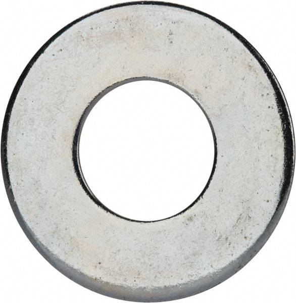 Value Collection - 1-1/4" Screw, Grade 2 Steel USS Flat Washer - 1.368" ID x 3.03" OD, 0.192" Thick, Zinc-Plated Finish - Eagle Tool & Supply