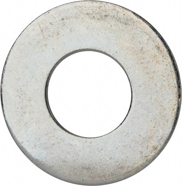 Value Collection - 1-3/8" Screw, Grade 2 Steel USS Flat Washer - 1.49" ID x 3.295" OD, 0.213" Thick, Zinc-Plated Finish - Eagle Tool & Supply