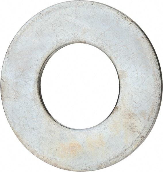 Value Collection - 2-1/4" Screw, Grade 2 Steel USS Flat Washer - 2.365" ID x 4.795" OD, 0.248" Thick, Zinc-Plated Finish - Eagle Tool & Supply