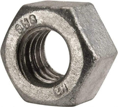 Value Collection - 7/16-14 UNC Steel Right Hand Heavy Hex Nut - 3/4" Across Flats, 27/64" High, Galvanized Finish - Eagle Tool & Supply