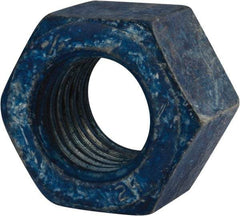 Value Collection - 1-1/8 - 7 UNC Steel Right Hand Heavy Hex Nut - 1-13/16" Across Flats, 1-7/64" High, Galvanized Finish - Eagle Tool & Supply