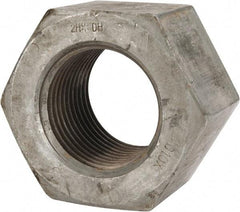 Value Collection - 3-4 UNC Steel Right Hand Heavy Hex Nut - 4-5/8" Across Flats, 2-61/64" High, Hot Dipped Galvanized Finish - Eagle Tool & Supply