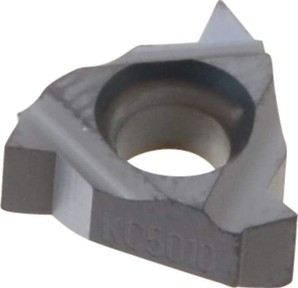 Kennametal - 11NR Internal Right Hand 14 NPT Laydown Threading Insert - Grade KC5010, TiAlN Coated Carbide, 6.35mm Inscribed Circle - Eagle Tool & Supply
