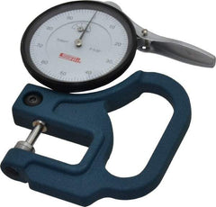 SPI - 0 to 0.05 Inch Measurement, 0.0001 Inch Graduation, 1-1/8 Inch Throat Depth, Dial Thickness Gage - 2-1/4 Inch Dial Diameter - Eagle Tool & Supply