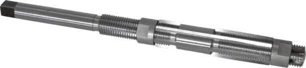 Made in USA - Size C, Straight Shank Hand Adjustable Reamer - 6-1/2" OAL, Right Hand Cut, High Speed Steel, Bright Finish - Eagle Tool & Supply