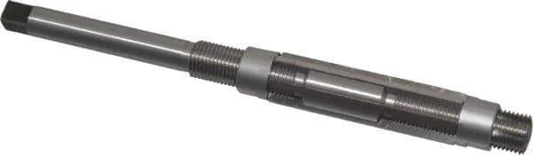 Made in USA - Size D, Straight Shank Hand Adjustable Reamer - 6-3/4" OAL, Right Hand Cut, High Speed Steel, Bright Finish - Eagle Tool & Supply