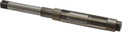 Made in USA - Size F, Straight Shank Hand Adjustable Reamer - 7-3/8" OAL, Right Hand Cut, High Speed Steel, Bright Finish - Eagle Tool & Supply