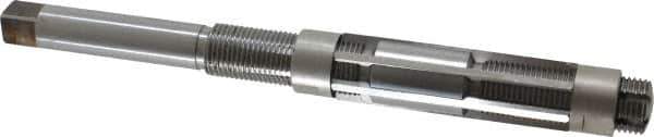 Made in USA - Size G, Straight Shank Hand Adjustable Reamer - 8" OAL, Right Hand Cut, High Speed Steel, Bright Finish - Eagle Tool & Supply
