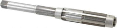 Made in USA - Size K, Straight Shank Hand Adjustable Reamer - 12" OAL, Right Hand Cut, High Speed Steel, Bright Finish - Eagle Tool & Supply