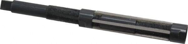 Value Collection - Size G, Straight Shank Hand Adjustable Reamer - 8" OAL, Right Hand Cut, High Speed Steel, Oxide Finish - Eagle Tool & Supply
