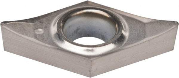 Kennametal - DCGT21.51 HP Grade KC5410 Carbide Turning Insert - TiB2 Finish, 55° Diamond, 1/4" Inscr Circle, 3/32" Thick, 1/64" Corner Radius - Eagle Tool & Supply