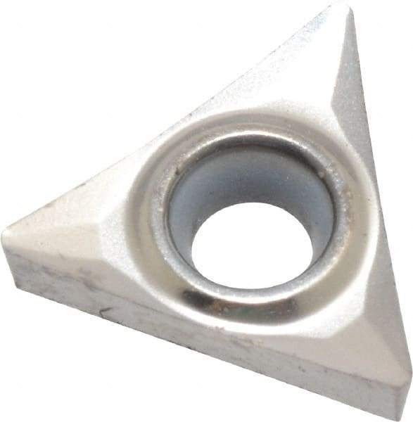 Kennametal - TCGT21.51 HP Grade KC5410 Carbide Turning Insert - TiB2 Finish, 60° Triangle, 1/4" Inscr Circle, 3/32" Thick, 1/64" Corner Radius - Eagle Tool & Supply
