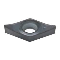 Kennametal - DCGT21.51 HP Grade KC5010 Carbide Turning Insert - TiAlN Finish, 55° Diamond, 1/4" Inscr Circle, 3/32" Thick, 1/64" Corner Radius - Eagle Tool & Supply