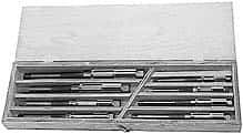 Made in USA - Letter A to J Diam, 15/32 to 1-11/32" Variable Diam, Straight Shank, Adjustable Hand Reamer Set - High Speed Steel, Bright Finish, 10 Pieces - Eagle Tool & Supply
